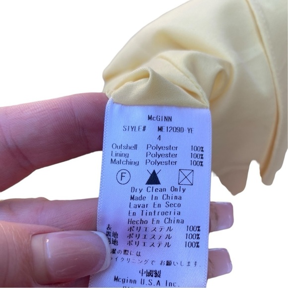 Mcginn Collection Yellow Floral Dress I Size: 4 - Picture 10 of 13